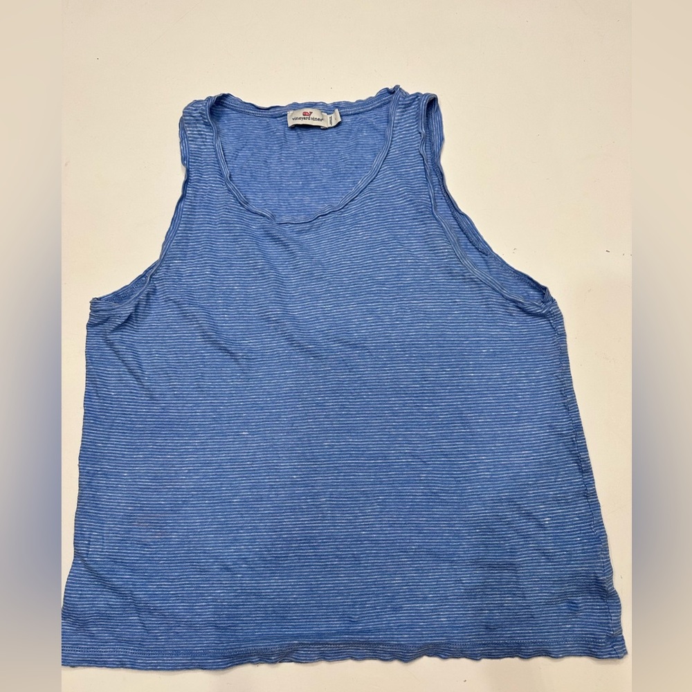 Vineyard Vines Blue Heathered Tank Top Shirt Large